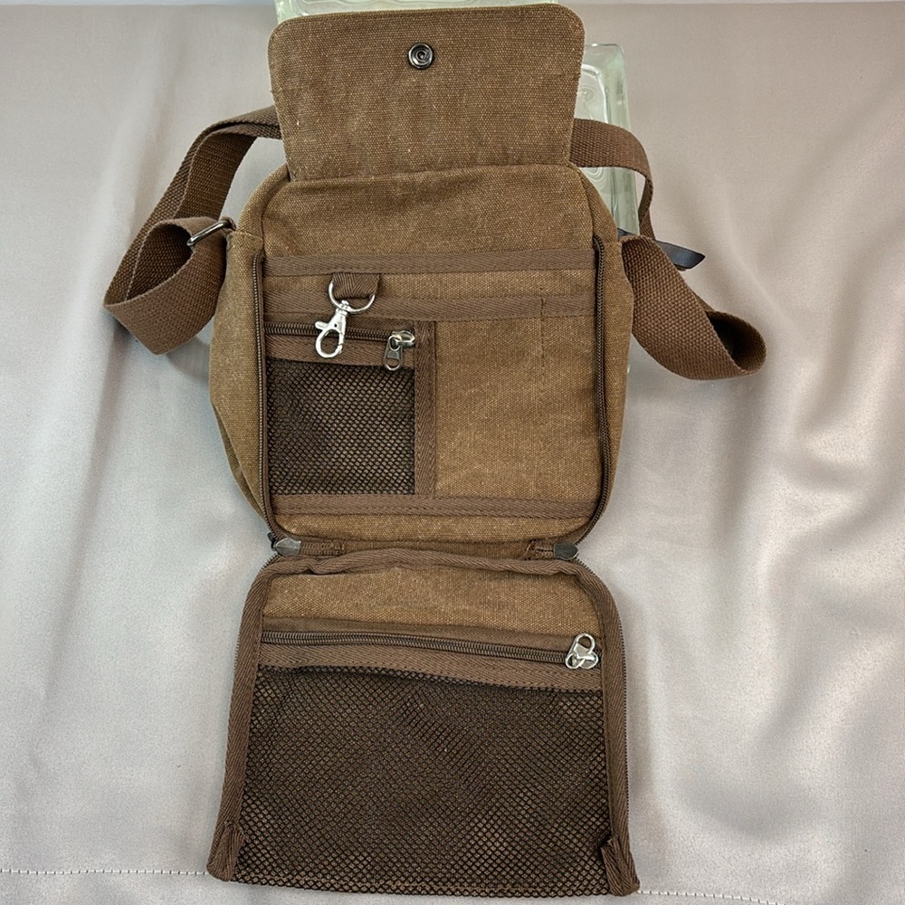 NWOT Ru YiHuang Canvas Shoulder/Crossbody Utility Bag - Picture 3 of 12
